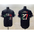 Houston Astros #27 Jose Altuve Black JEROMEN Mexico With World Serise Champions Patch Cool Base Stitched Jersey 2