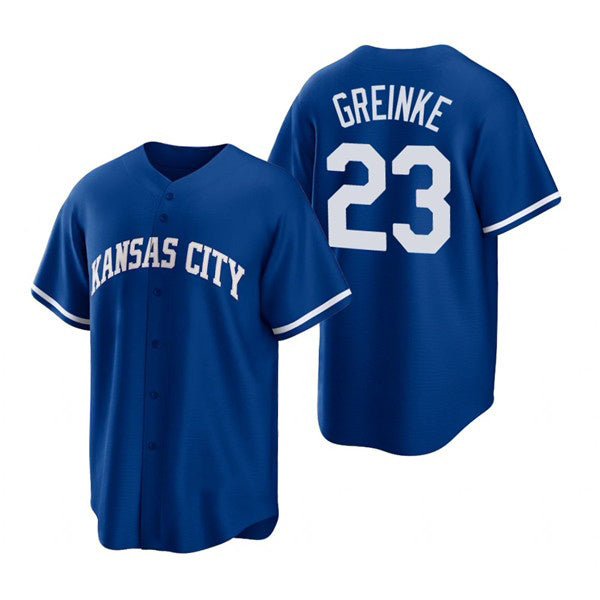 Kansas City Royals #23 Zack Greinke Royal JEROMEN Cool Base Stitched Jersey