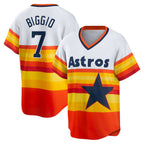 Houston Astros #7 Craig Biggio White JEROMEN Home Cooperstown Collection Player Jersey