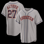 Houston Astros #27 Jose Altuve Gray JEROMEN Road Replica Jersey