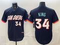 San Diego Padres #34 Michael King Obsidian JEROMEN 2026 City Connect Stadium Stitched Jersey