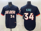 San Diego Padres #34 Michael King Obsidian JEROMEN 2026 City Connect Stadium Stitched Jersey