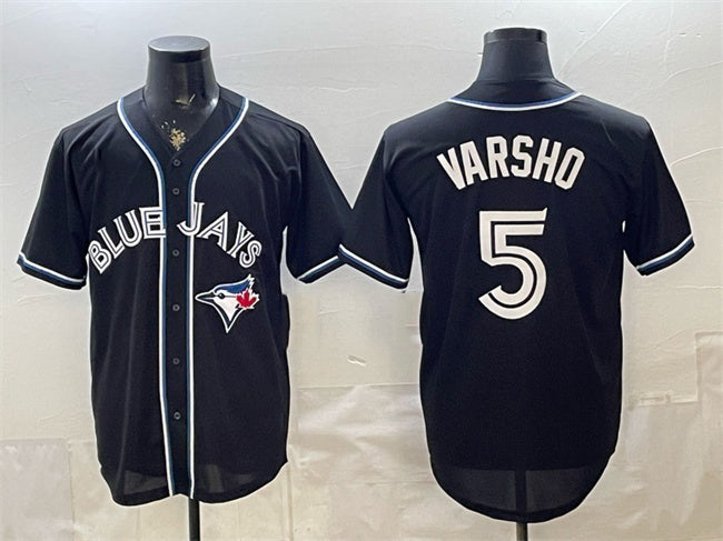 Toronto Blue Jays #5 Daulton Varsho 2026 Fashion Replica Black JEROMEN Out Stitched Jersey