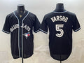Toronto Blue Jays #5 Daulton Varsho 2026 Fashion Replica Black JEROMEN Out Stitched Jersey
