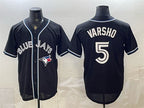Toronto Blue Jays #5 Daulton Varsho 2026 Fashion Replica Black JEROMEN Out Stitched Jersey