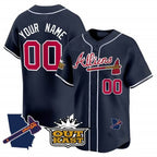 Custom Atlanta Braves Atliens Vapor Premier Limited Jersey V2 ¨C Navy JEROMEN