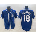 Los Angeles Dodgers #18 Yoshinobu Yamamoto Blue JEROMEN Cool Base Stitched Jersey