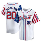 Detroit Tigers #20 Spencer Torkelson White JEROMEN 2025 Independence Day Vapor Premier Limited Stitched Jersey