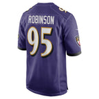 B.Ravens #95 Tavius Robinson Purple JEROMEN Team Game Jersey