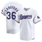 Texas Rangers #36 Wyatt Langford White JEROMEN Home Limited Player Jersey