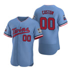 Custom Minnesota Twins Light Blue JEROMEN Stitched Flex Base Jersey