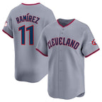 Cleveland Guardians #11 Jose Ramirez Gray JEROMEN 2025 Alternate Limited Stitched Jersey