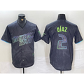 Tampa Bay Rays #2 Yandy Diaz Charcoal JEROMEN 2024 City Connect Limited Stitched Jersey