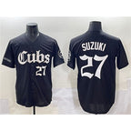 Chicago Cubs #27 Seiya Suzuki Black JEROMEN 'Gothic North Side Edition' Vapor Premier Limited Stitched Jersey