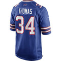 B.Bills #34 Thurman Thomas Royal JEROMEN Game Retired Player Jersey