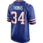 B.Bills #34 Thurman Thomas Royal JEROMEN Game Retired Player Jersey