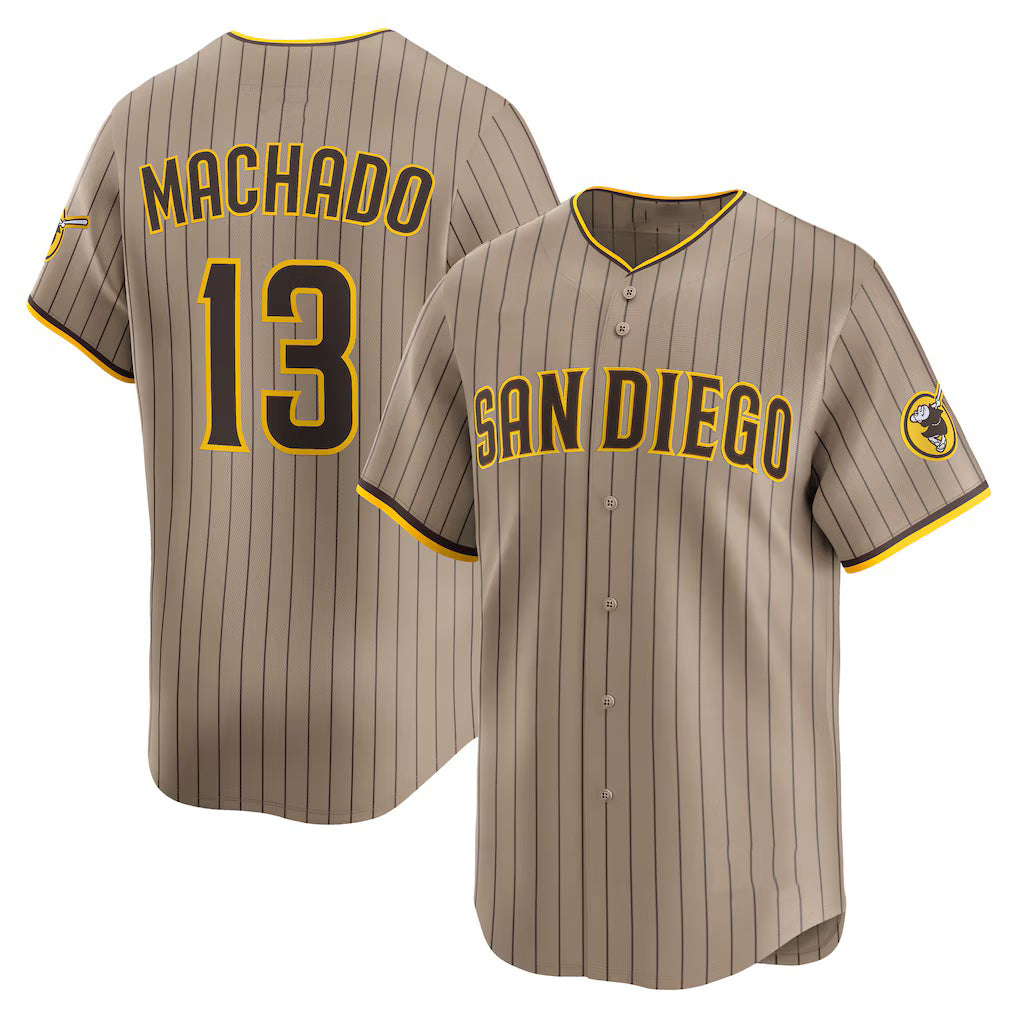 San Diego Padres #13 Manny Machado Khaki JEROMEN Alternate Limited Player Jersey