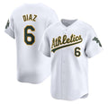 Oakland Athletics #6 Jordan Diaz White JEROMEN Home Limited Stitched Jersey