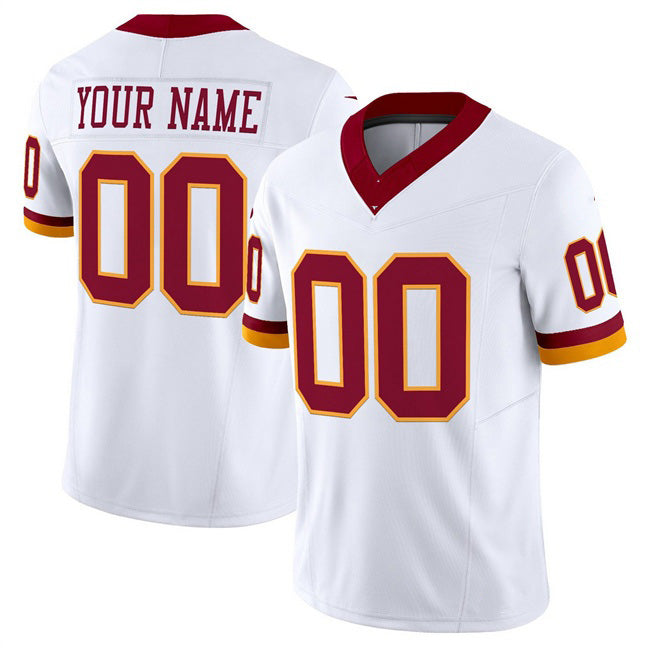 Custom W.Commanders Active Player White JEROMEN 2025 F.U.S.E. Throwback Vapor Limited Stitched Jersey