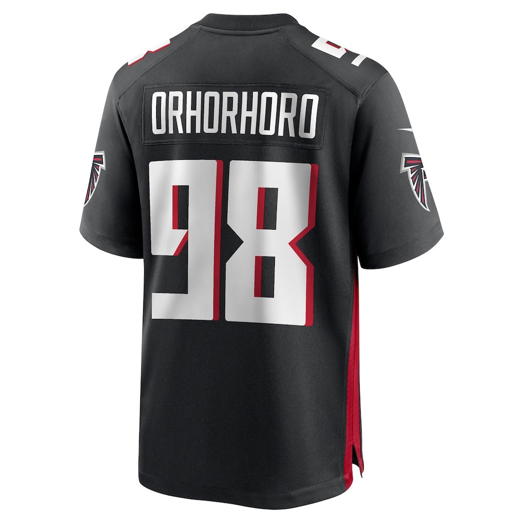 A.Falcons #98 Ruke Orhorhoro Black JEROMEN Team Game Jersey