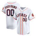 Custom Houston Astros White JEROMEN Home Limited Jersey