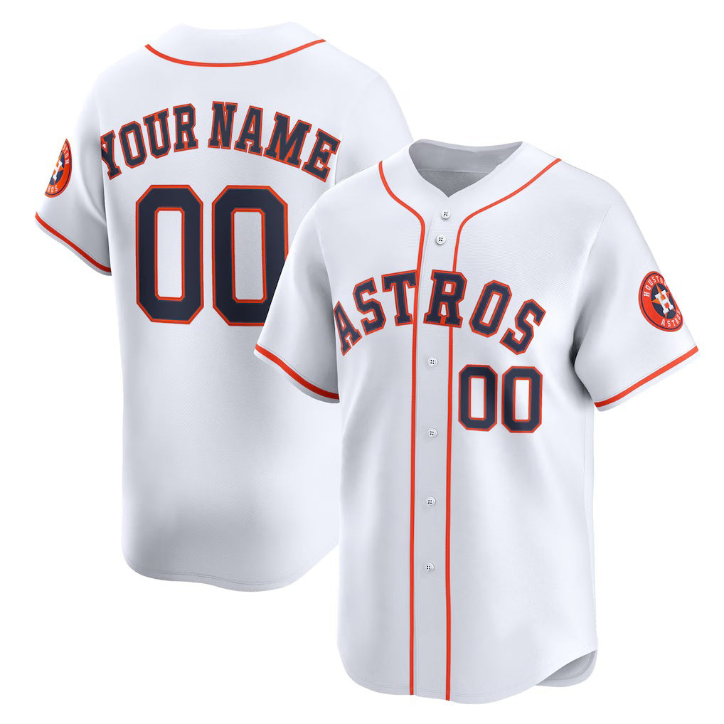 Custom Houston Astros White JEROMEN Home Limited Jersey