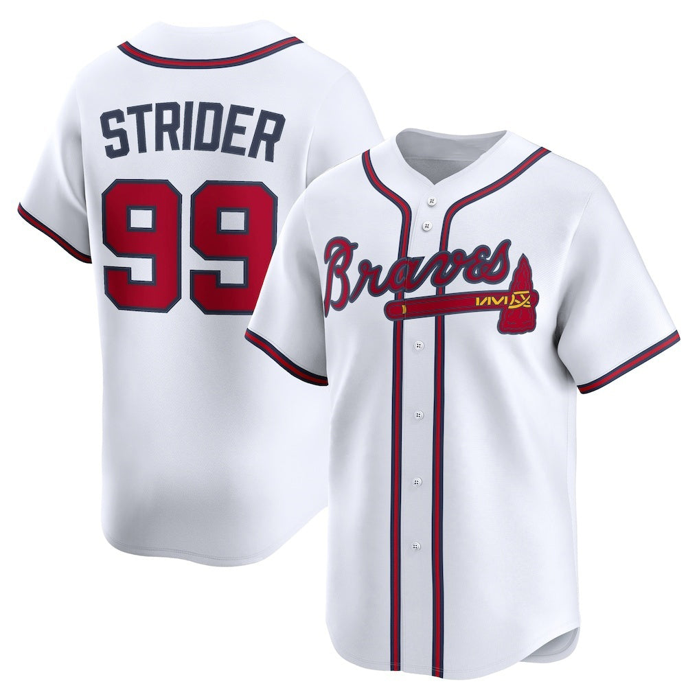 Atlanta Braves #99 Spencer Strider White JEROMEN Home Limited Player Jersey