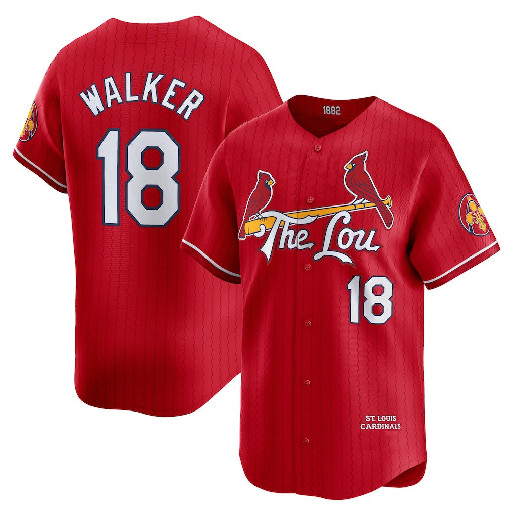 St. Louis Cardinals #18 Jordan Walker Red JEROMEN City Connect Limited Player Jersey