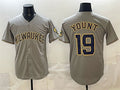 Milwaukee Brewers #19 Robin Yount Grey JEROMEN Home Limited Stitched Jersey