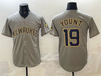 Milwaukee Brewers #19 Robin Yount Grey JEROMEN Home Limited Stitched Jersey