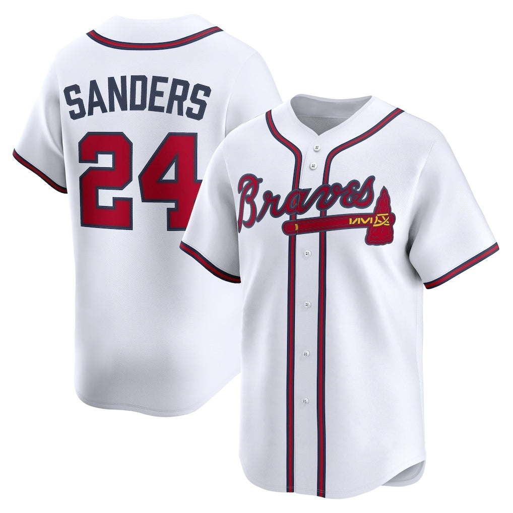 Atlanta Braves #24 Deion Sanders White JEROMEN Limited Player Jersey