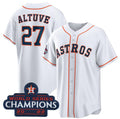 Houston Astros #27 Jose Altuve White JEROMEN 2022 World Series Champions Home Stitched Jersey