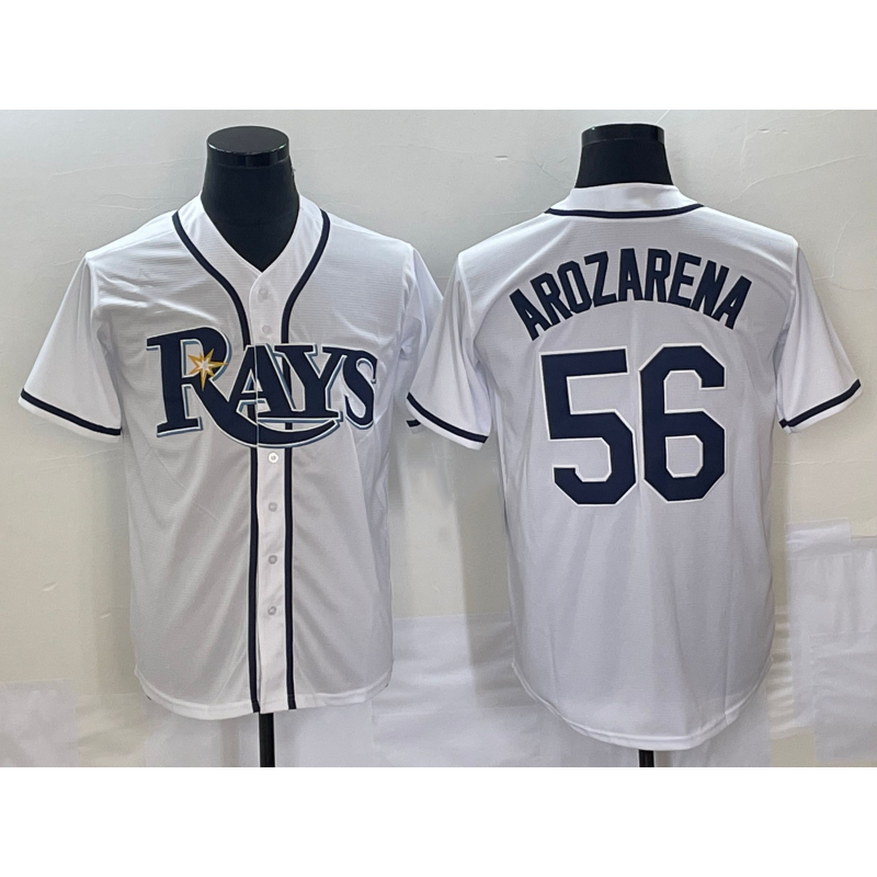 Tampa Bay Rays #56 Randy Arozarena White JEROMEN Stitched Cool Base Jersey