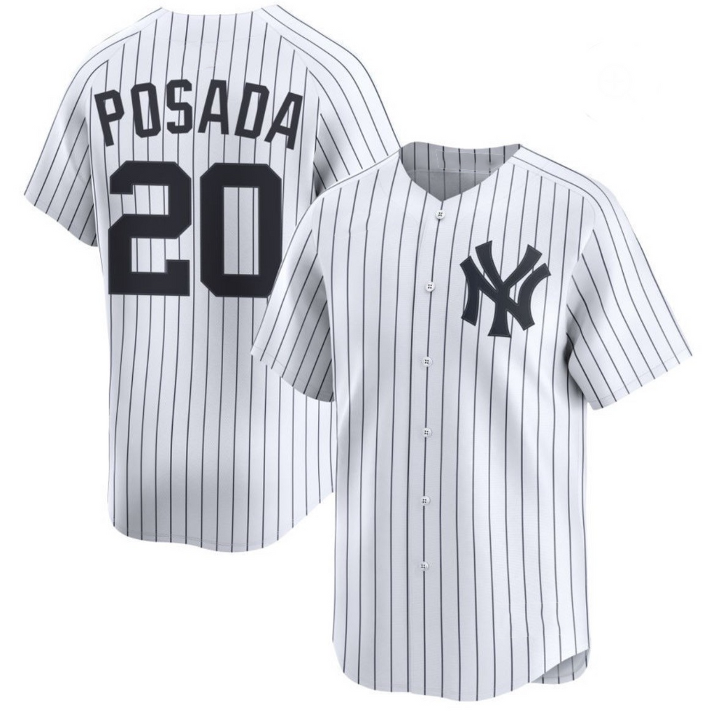 New York Yankees #20 Jorge Posada White JEROMEN Cool Base Stitched Jersey