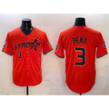 Houston Astros #3 Jeremy Pena Orange JEROMEN 2025 City Connect With Texas Patch Limited Stitched Jersey