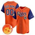 Custom Tampa Bay Rays x Dragon Ball Royal Orange JEROMEN Vapor Premier Limited Jersey - All Stitched