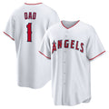 Los Angeles Angels #1 Dad White JEROMEN Home Replica Jersey