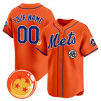 Custom New York Mets x Dragon Ball Orange JEROMEN Vapor Premier Limited Jersey - All Stitched