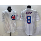 Chicago Cubs #8 Ian Happ White JEROMEN Cool Base Stitched Jersey