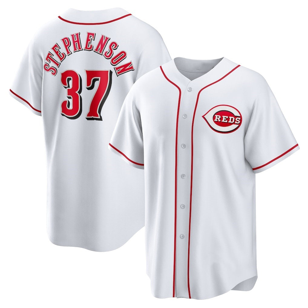 Cincinnati Reds #37 Tyler Stephenson White JEROMEN Home Replica Jersey