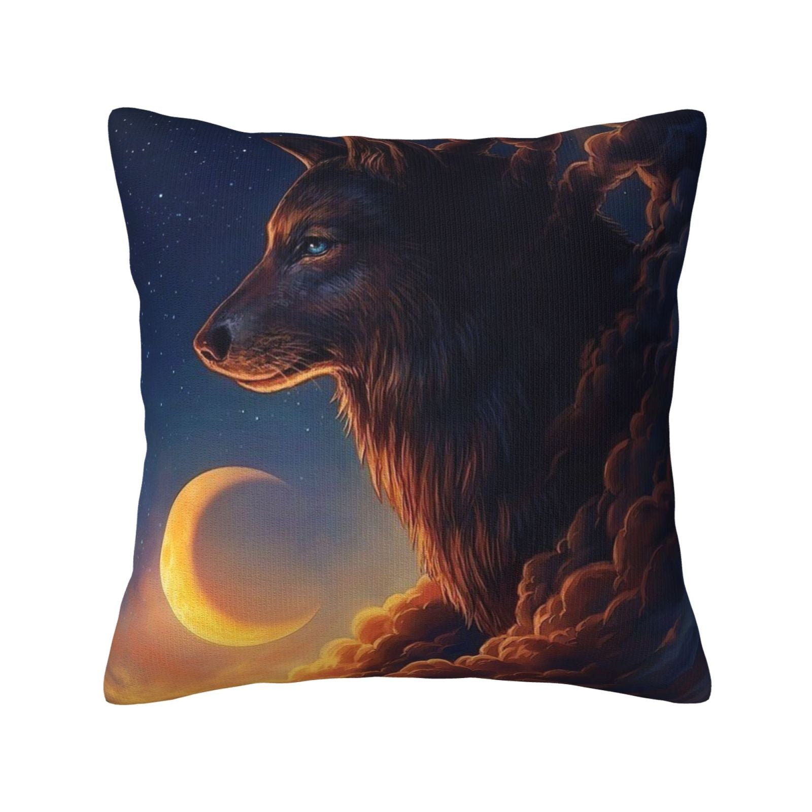 Keyword3 Moon Wolf Pillow 18x18in - Main Image