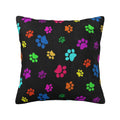 Keyword2 Colorful Paw Print Pillow 18x18in - Main Image