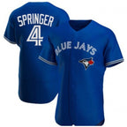 Toronto Blue Jays #4 George Springer Royal JEROMEN Flex Base Stitched Jersey