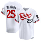 Minnesota Twins #25 Byron Buxton White JEROMEN Home Limited Player Jersey