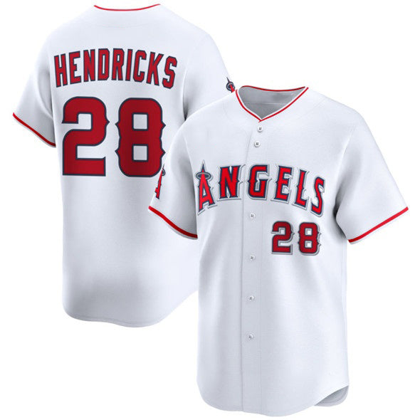 Los Angeles Angels #28 Kyle Hendricks White JEROMEN 2024 Home Limited Stitched Jersey