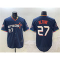 Houston Astros #27 Jose Altuve Navy JEROMEN 2025 City Connect With Texas Patch Limited Stitched Jersey