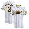 San Diego Padres #13 Manny Machado White JEROMEN Home Elite Jersey