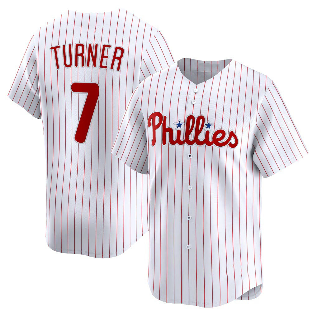 Philadelphia Phillies #7 Trea Turner White JEROMEN Home Limited Player Jersey