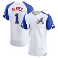 Atlanta Braves #1 Ozzie Albies White JEROMEN City Connect Elite Player Jersey