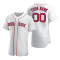 Custom Boston Red Sox White JEROMEN 2020 Stitched Flex Base Jersey